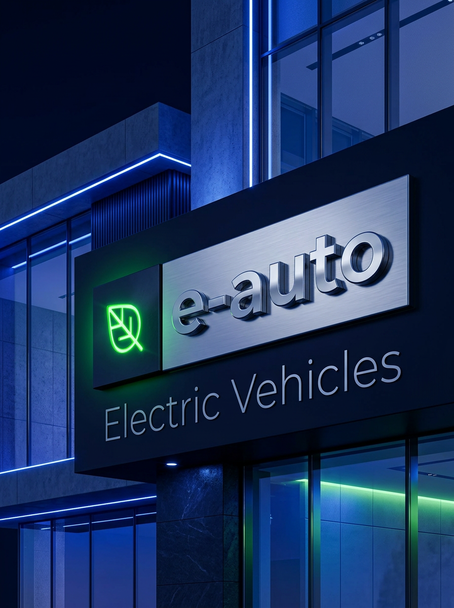 e-auto Electric Vehicles corporate signage
