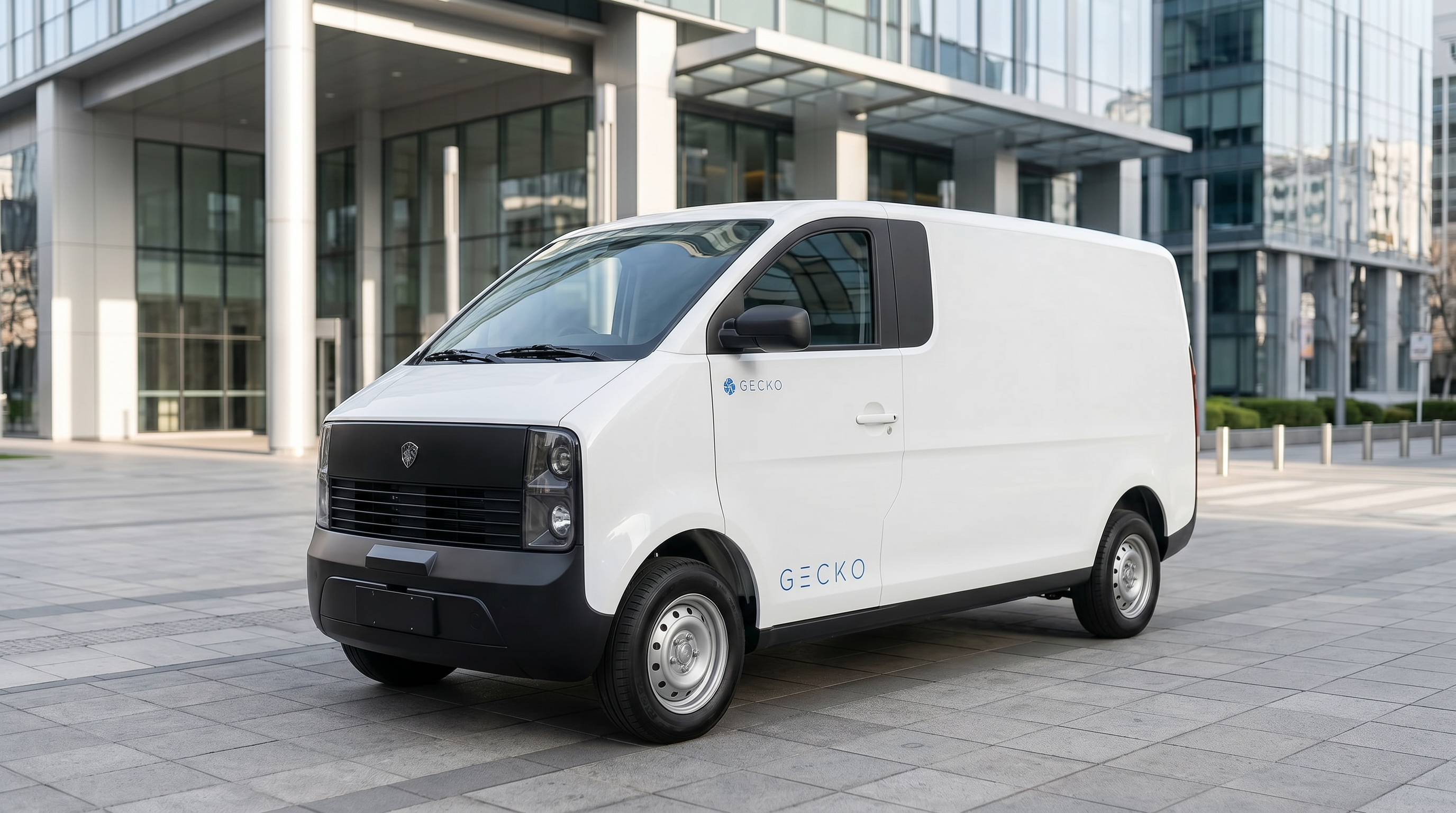 GECKO EV48 — furgón eléctrico de logística profesional, foto de estudio